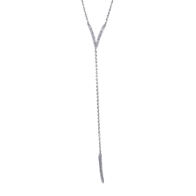 14KT WG V Long Necklace