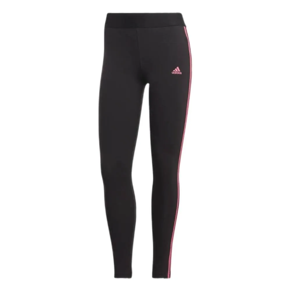 Adidas Women's 3 stripes Legging (Black/Pulse Magenta)