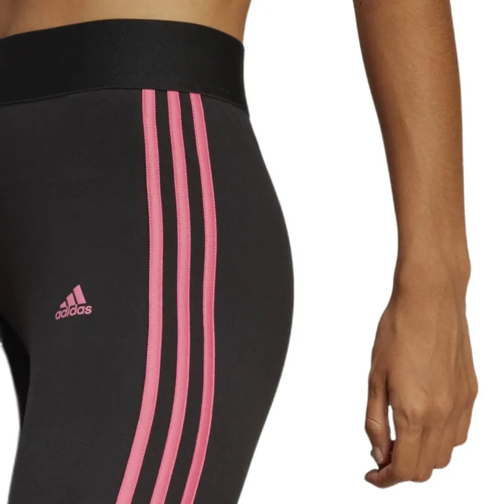 Adidas Women's 3 stripes Legging (Black/Pulse Magenta)