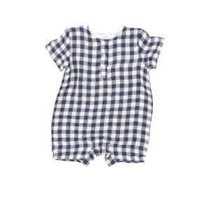 Angel Dear Henley Muslin Shortall - Gingham Navy