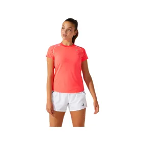 ASICS Women's Court Piping Short Sleeve Top (Diva Pink)