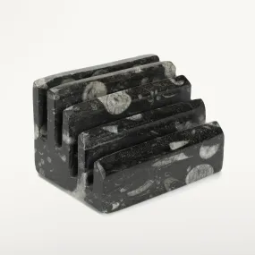 Four Tier Orthoceras Business Card Holder from Morocco