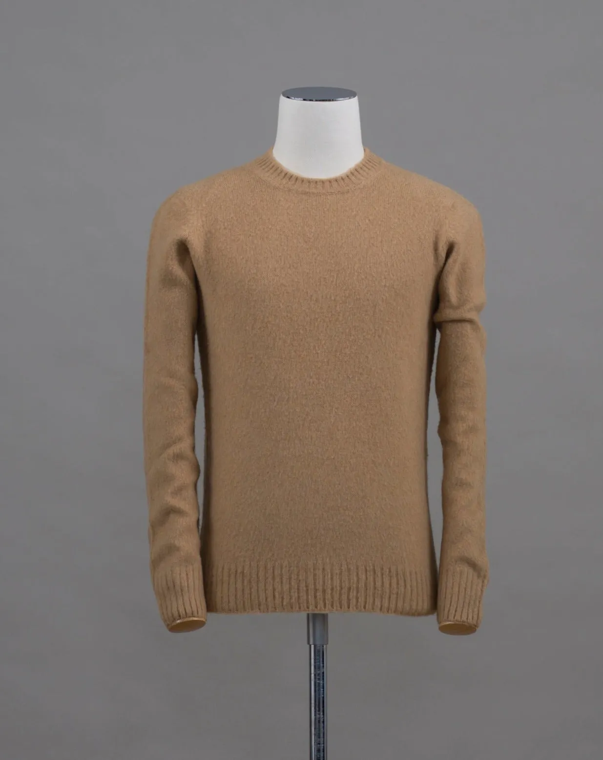 Gran Sasso Brushed Wool Crew Neck / Beige