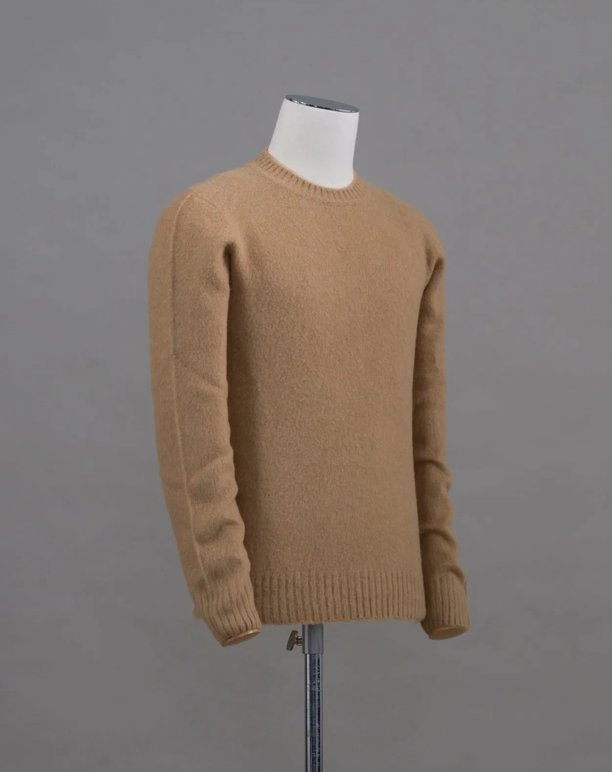 Gran Sasso Brushed Wool Crew Neck / Beige