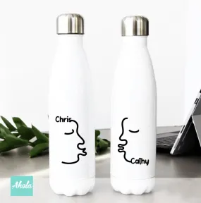 【Kissing Couple】 Pairs of Engraved Stainless Steel Hot or Cold Bottle 刻名不鏽鋼保冷/保温樽一對