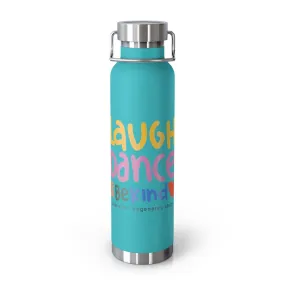 Laugh Dance Love Insulated Bottle-Turquoise