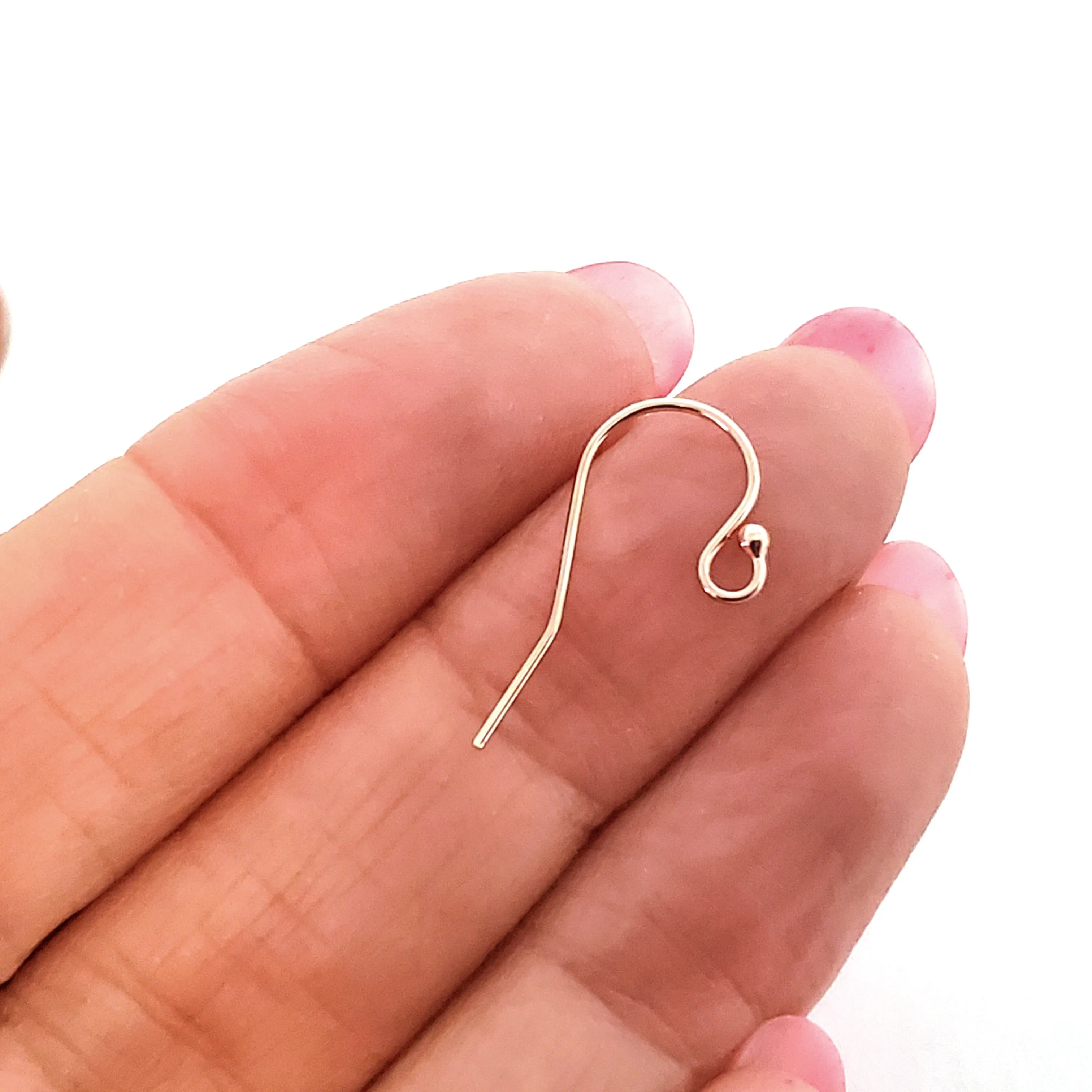 Rose Gold Filled Ear Wires,  Earrings Hooks, Easy Attach, Easy Change Style, 12 Pieces, #1348 RGF