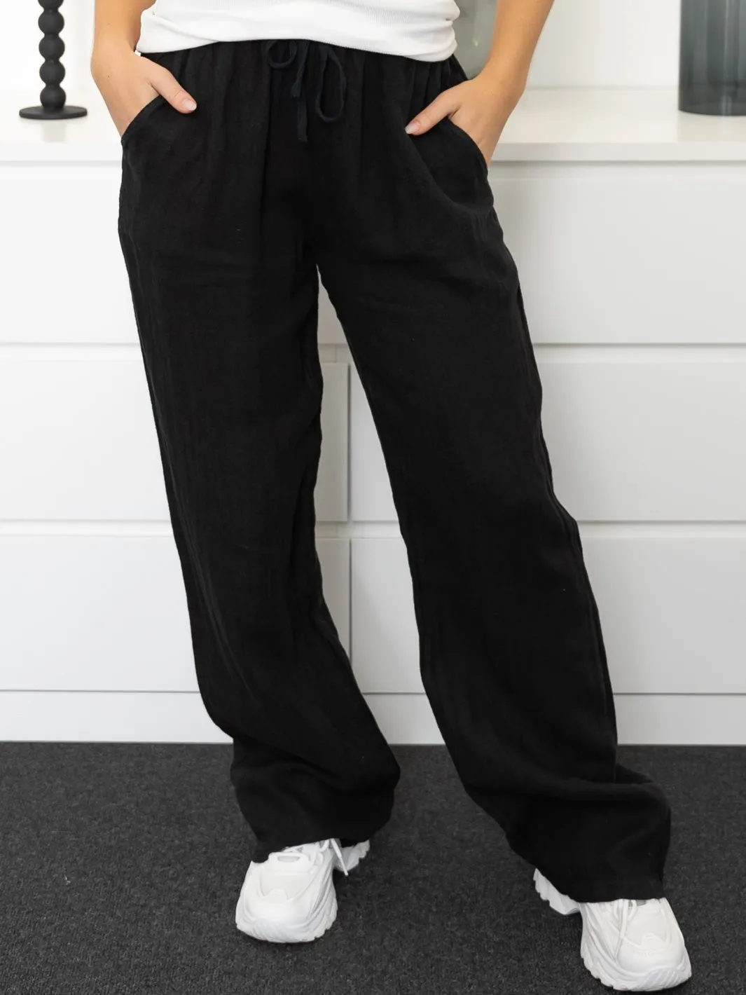 Shay hør pants black