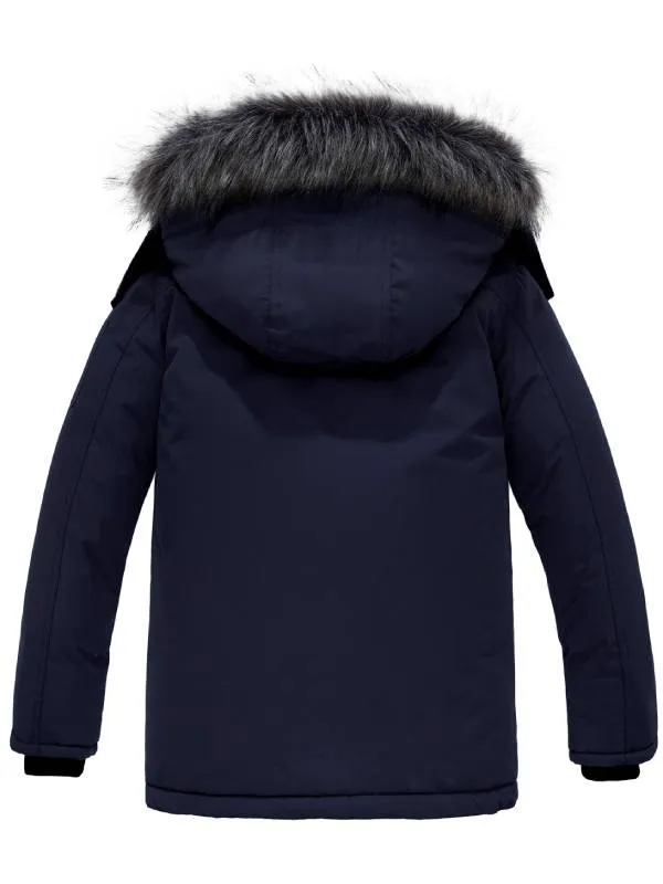 ZSHOW Boy's Hooded Winter Padded Coat Thick Fleece Lined Quilted Parka